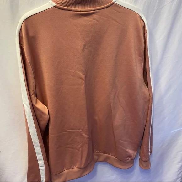 Puma Mens Pink/White Track Jacket XXL Long Sleeve Pocket Zip Athletic Sporty - Picture 9 of 14